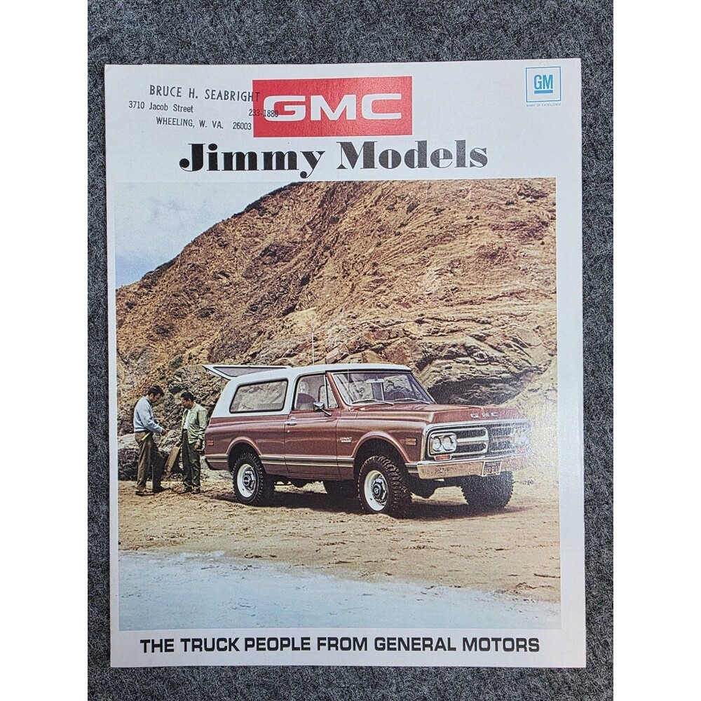 GMC Jimmy Models Vintage Brochure 1971 Truck People General Motors